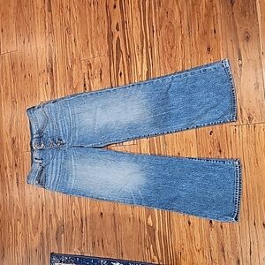 J.crew full length wide leg button up jeans sz 28